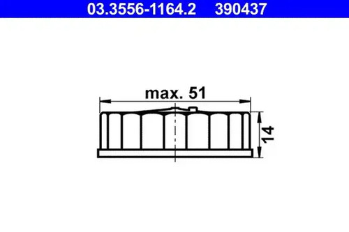 Brake fluid reservoir cap - brake,